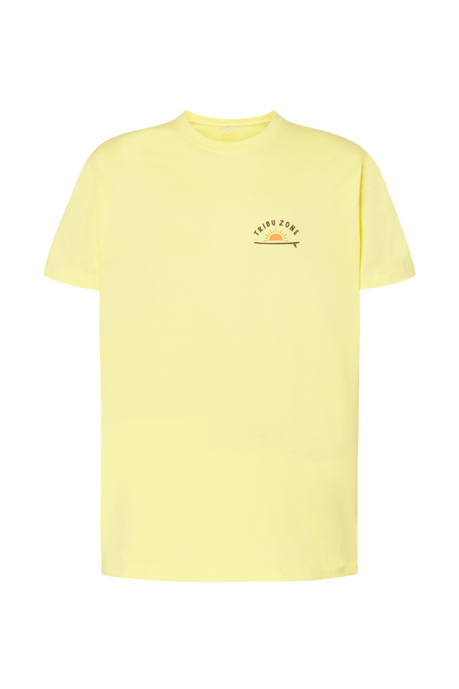 CAMISETA-UNISEX-AMARILLA-AMANECER-TRIBU-ZONE Camiseta Unisex amarilla Amanecer Tribu Zone