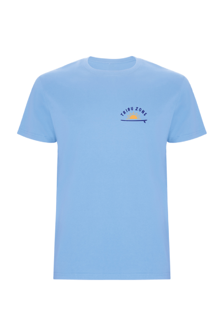 CAMISETA-UNISEX-AZUL-CELESTE-AMANECER-TRIBU-ZONE Camiseta Unisex azul celeste Amanecer Tribu Zone