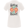 Camiseta chica blanco vintage every day you make me happy en corte entallado