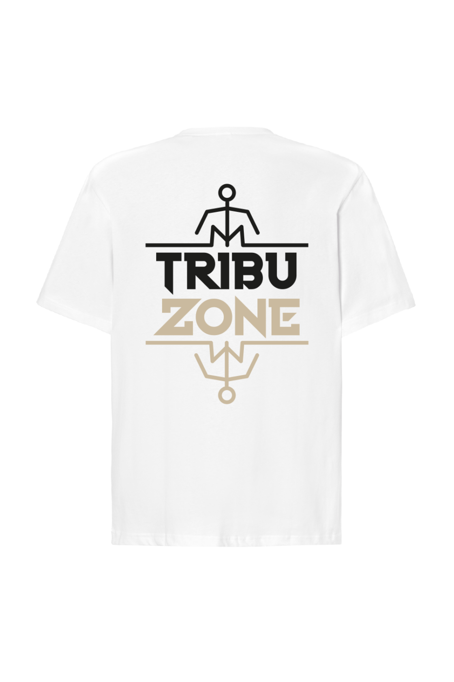 Camiseta Oversize logo negro y arena Tribu Zone