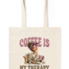 Bolsa beige Coffeis my therapy
