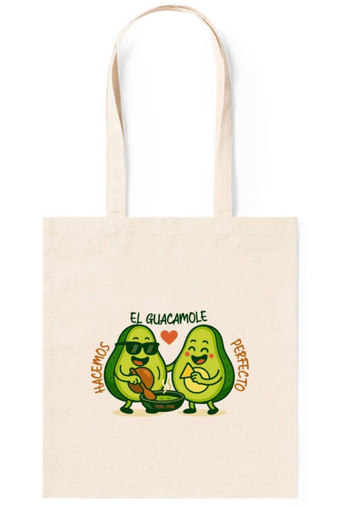 Bolsa Tote beige tribu zone hacemos el guacamole perfecto