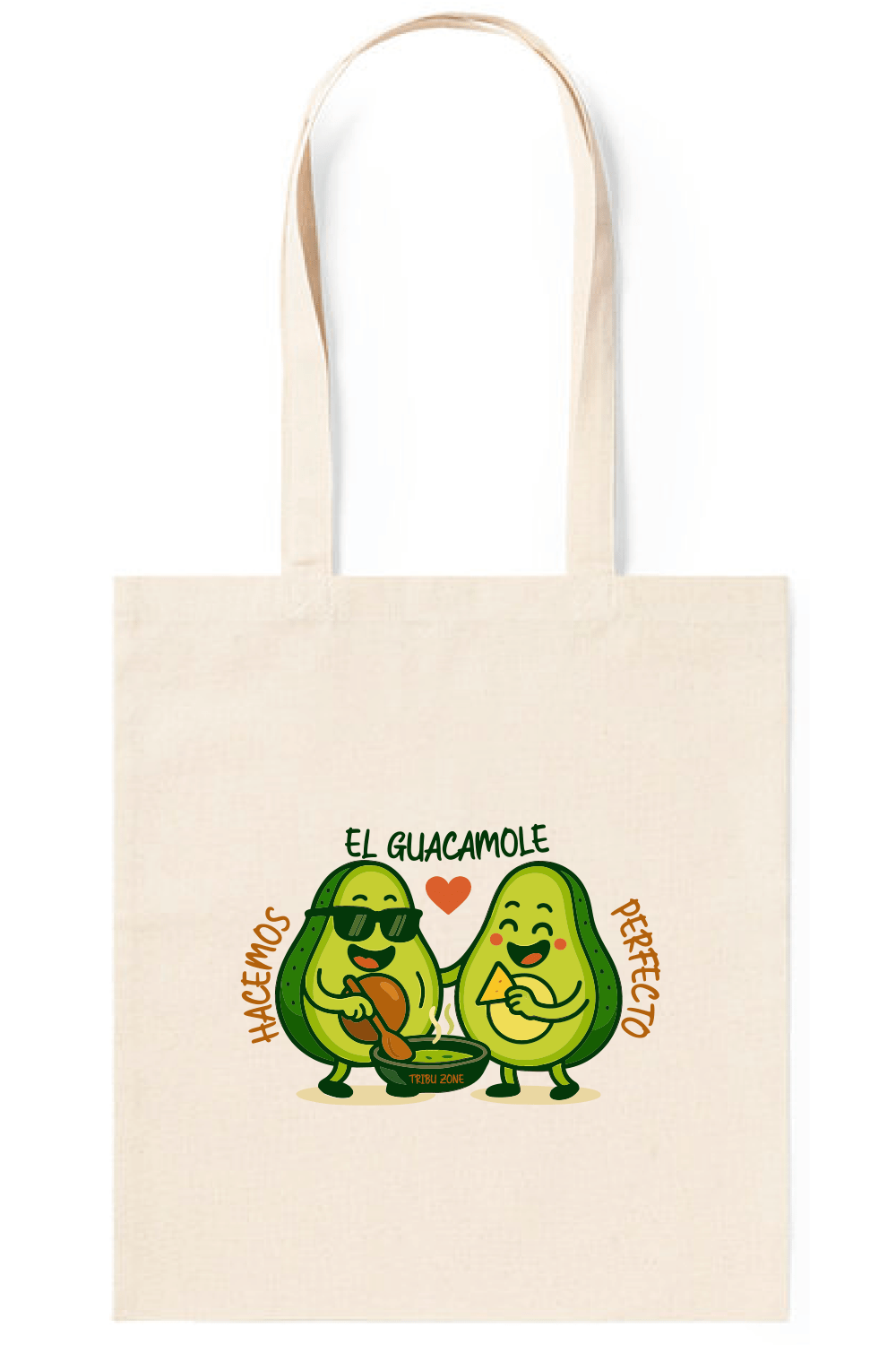 Bolsa Tote beige tribu zone hacemos el guacamole perfecto