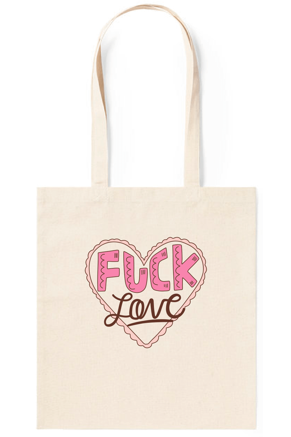 Bolsa Tote beige tribu zone fuck love