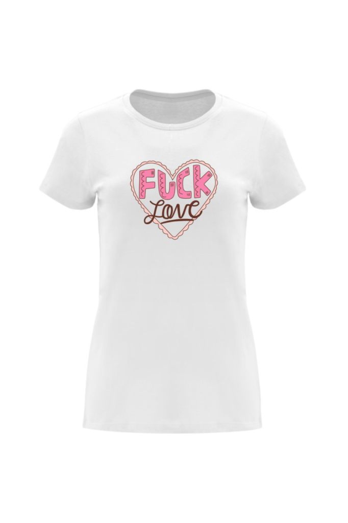 Camiseta blanca tribu zone fuck love
