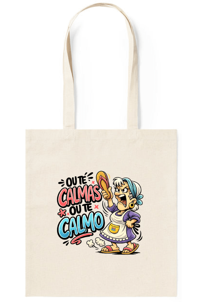 bolsa beige ou te calmas ou te calmo