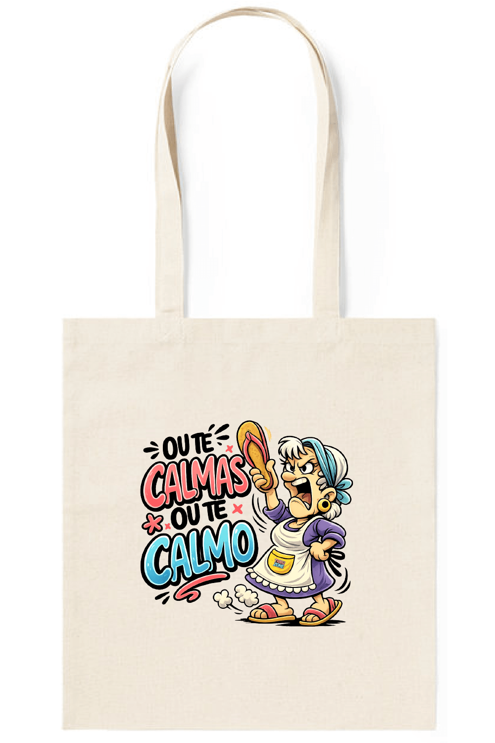 bolsa beige ou te calmas ou te calmo