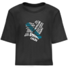 camiseta crop oversize negra mapa de galicia