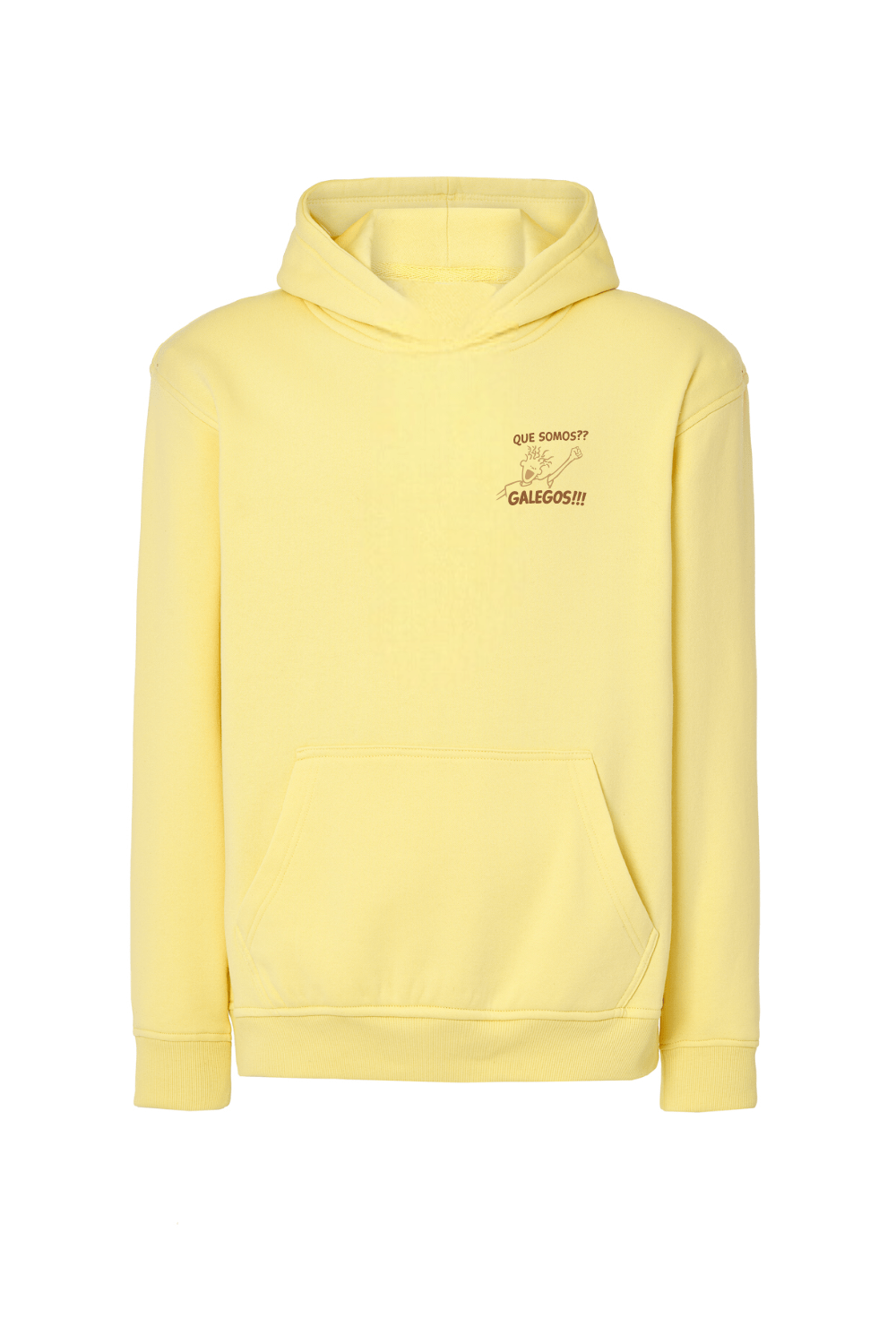 sudadera con capucha amarilla tribu zone que somos galegos