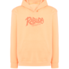 Sudadera con capucha para chica de corte unisex en color melocotón con diseño gallego RABUDA Typical Galician Girl. Una sudadera cómoda, original y con estilo urbano, perfecta para looks casuales y amantes de la moda gallega. Diseño exclusivo de Tribu Zone, ideal para regalar o para lucir una prenda con carácter, humor y personalidad.