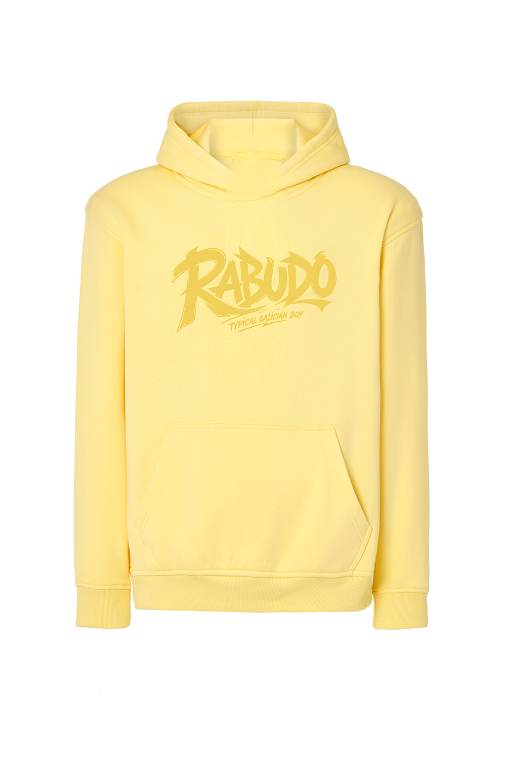 Sudadera Rabudo Typical Galician Boy, sudadera gallega con capucha, diseño urbano y toque de retranca. Ideal para regalo, moda casual y amantes del estilo gallego. Disponible en varios colores.