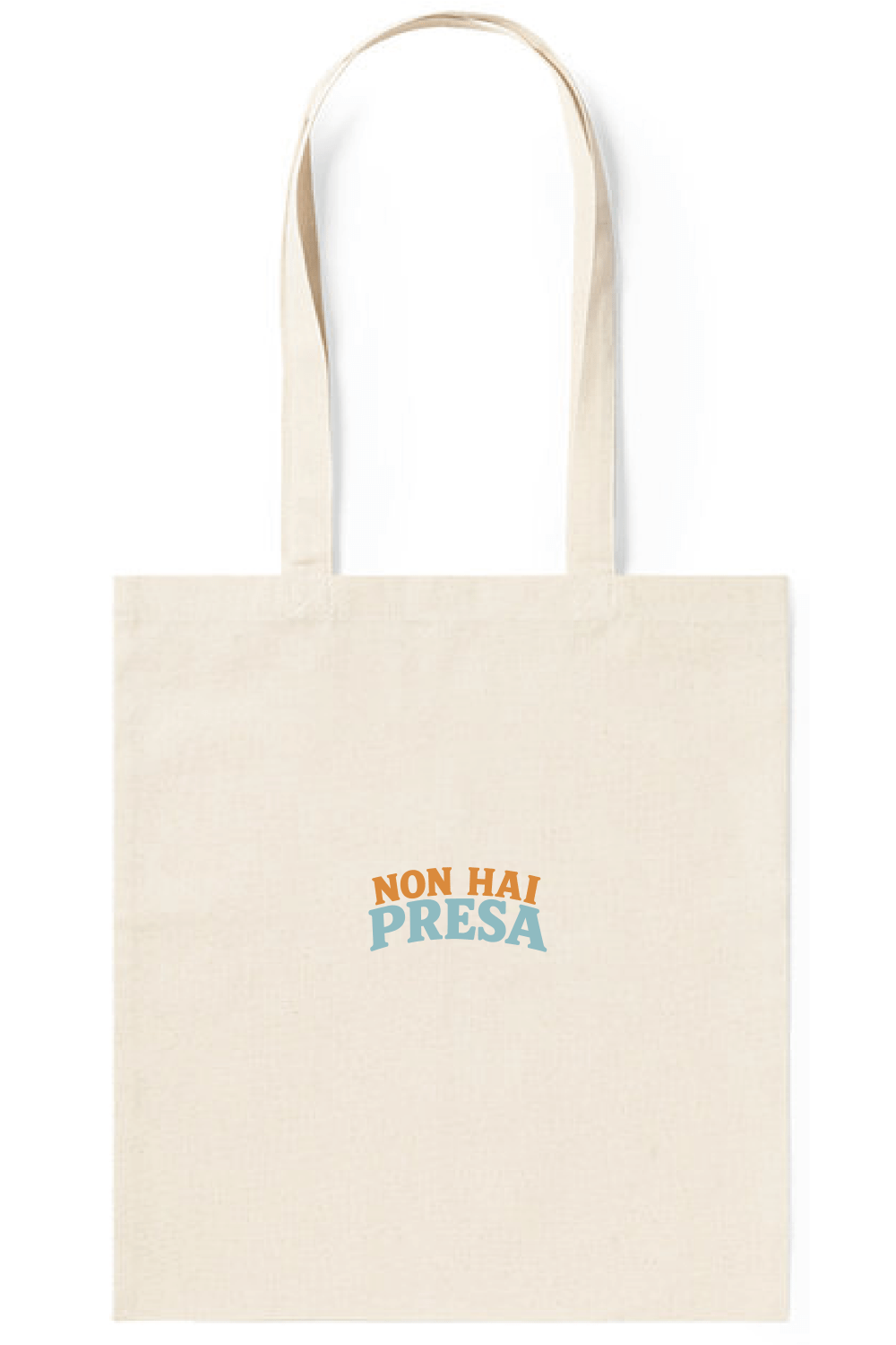 Bolsa tote Tribu Zone con diseño Non Me Apures y Non Hai Presa. Una bolsa original con inspiración gallega, naturaleza y estilo para el día a día.